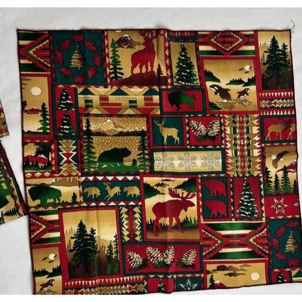 Pine Trees Placemats Set of 4 Green Pine Tree Forest Table Mats Foggy Forest